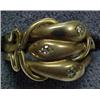 Image 1 : 10K gold and diamond snake ring, triple snake