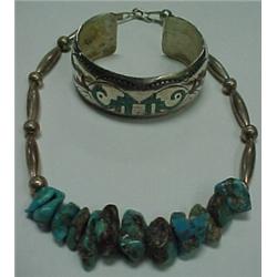 Native American sterling silver and turquoise