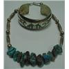 Image 1 : Native American sterling silver and turquoise