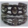 Image 1 : Two Native American sterling silver cuff brac