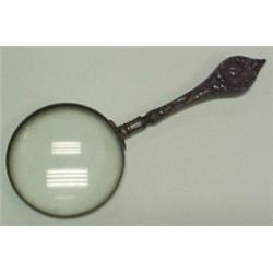 Art Nouveau sterling silver handled magnifyin