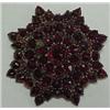 Image 1 : Bohemian garnet pin, starburst motif with tie