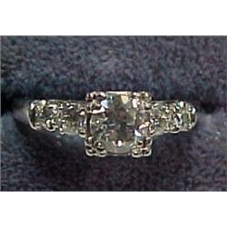 Platinum and diamond engagement ring, approxi