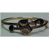 Image 2 : Victorian 14K gold and black onyx bangle brac