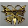 Image 2 : Bohemian garnet butterfly pin, C. 1890 brass