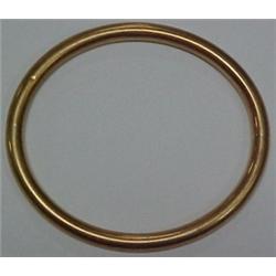 14K gold hinged bangle bracelet, 4.6 mm stamp