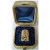 Image 1 : 14k gold and enameled thimble, engraved and e