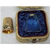 Image 4 : 14k gold and enameled thimble, engraved and e