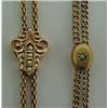 Image 1 : Two lady's gold filled watch chains with slid