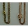 Image 2 : Two lady's gold filled watch chains with slid