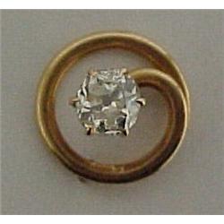 14K gold and diamond tie tac or collar pin se