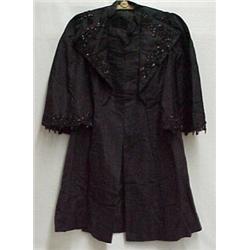 Four pieces of black Victorian clothing inclu
