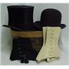 Image 1 : Top hat, bowler hat and two pair of spats, bl