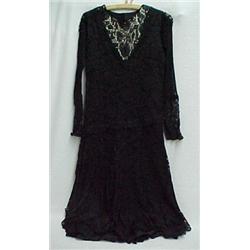 Vintage clothing lot includes C. 1930 black l