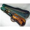 Image 1 : Violin and bow, violin measures 23 1/4", sign
