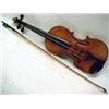 Image 2 : Violin and bow, violin measures 23 1/4", sign