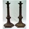 Image 1 : A pair of bronze Cathedral candlesticks, poin