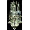 Image 1 : English silver plated liquor frame with three