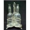 Image 4 : English silver plated liquor frame with three