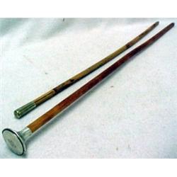 Two Victorian walking sticks, including a 27"