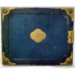 Victorian scrapbook, unused, leather covers w