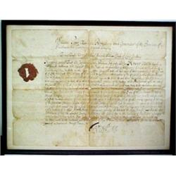 Hand written commission from William Penn "Go