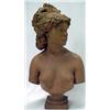 Image 1 : Redware sculpture, bust of woman, signed on b