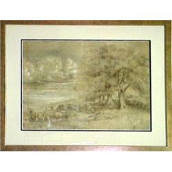 James Raymond Perry, framed pencil drawing, l