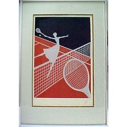 Erte, serigraph, "Love", pencil signed and nu