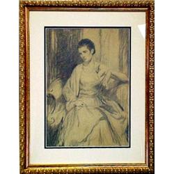 American School, unsigned, C.1910-1920, frame