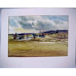 Ranulph Bye, unframed watercolor, landscape w