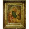 Image 1 : 19th C. oil on board, gilt framed religious s
