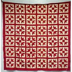 Patchwork quilt top, "Tulip Variation", in re