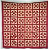 Image 1 : Patchwork quilt top, "Tulip Variation", in re