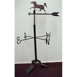 Weathervane, painted sheet metal and hand wro