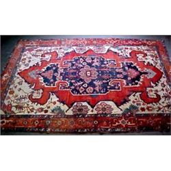 Hand tied Oriental rug "Herez", 11'6" x 8'2",