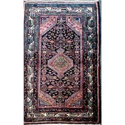 Hand tied Oriental rug, center medallion on d