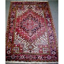 Hand tied Oriental rug, "Herez", measures 65"