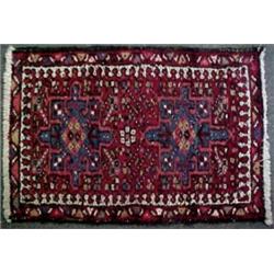 Hand tied Oriental rug "Hamadan", mid 20th C.