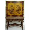 Image 1 : Chinoiserie decorated cabinet on stand, doubl