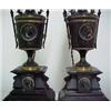 Image 3 : A pair of bronze and slate Victorian lamps, m