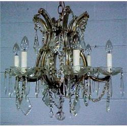 Murano glass chandelier, center urn shaped de