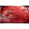 Image 1 : Chinese hand tied rug, with polychrome floral