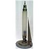 Image 3 : Art Deco tin and glass lamp, column light wit