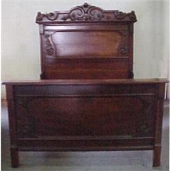 Three piece walnut Victorian bedroom set incl