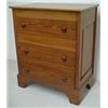 Image 2 : Chestnut Chippendale tall chest, three drawer