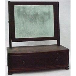 Mahogany shaving stand, line inlay, bow front