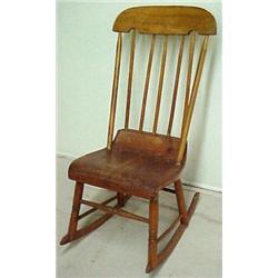 Boston rocker, five spindle back, C.1820-30 E