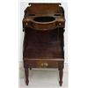 Image 1 : Mahogany Sheraton washstand, scrolling splash