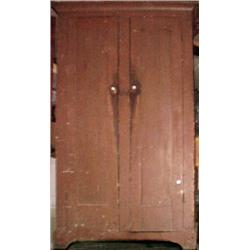 Two door paneled cupboard, molded cornice, ol